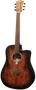 Lag Guitare Folk Electroacoustique Dreadnought Cutway Tramontane 70 A/E, table épicéa massif, finition Sunburst, noire et marron