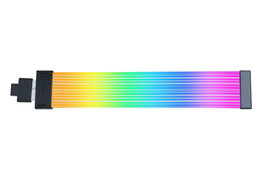 Lian Li Cables Strimer Wireless 12+4-pin (12V-2X6) GPU ARGB Wide Extension PW16-121W Noir, transparent