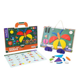 MIEREDU Maletín Magnétique Formes éducatif ME0532 pour enfants - 6 langues (français, anglais, espagnol, allemand, italien, portugais) à partir de 3 ans