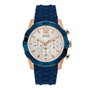 Guess W0864G5 avec bracelet bleu et boîtier rose