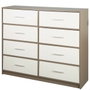 Max Home Commode Moderne Blanc Gris