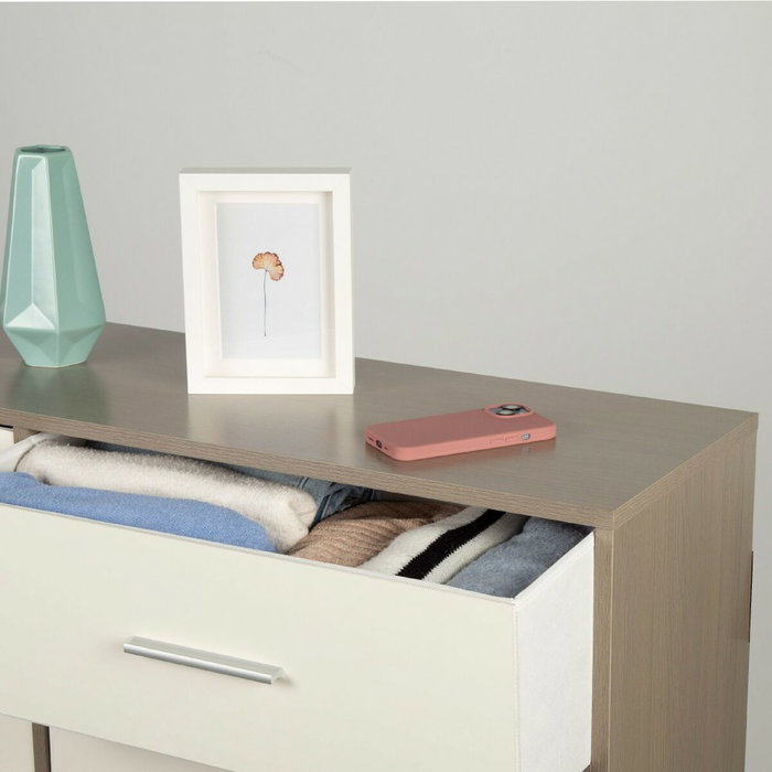 Max Home Commode Moderne Blanc Gris