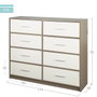 Max Home Commode Moderne Blanc Gris