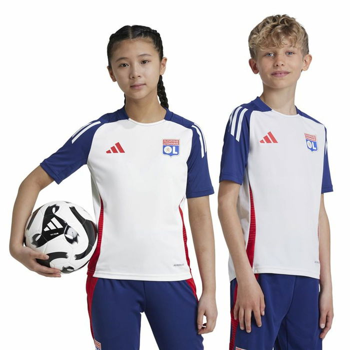 Maillot de Football à Manches Courtes pour Enfants Adidas Tiro24 Bleu (9-10 Ans)