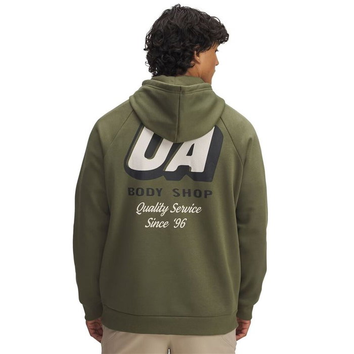 Sweat à capuche homme Under Armour Rival Fleece Hbr Logo Hd Vert foncé 8 ans