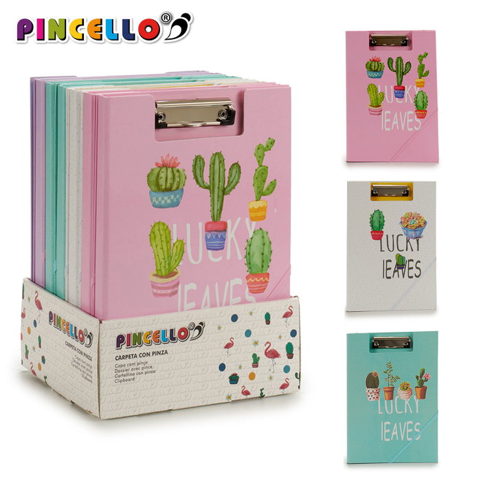 Pincello Chemise à élastique et pince A4 Cactus Assortis 2x32x23 cm (Set de 36) Pincello Chemise à élastique et pince A4 Cactus Assortis 2x32x23 cm (Set de 36)