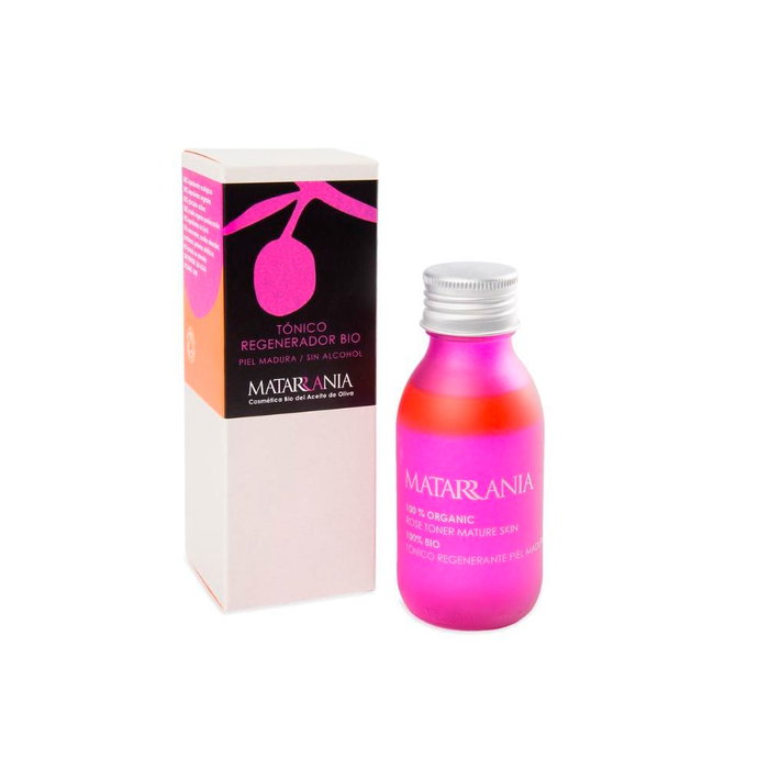 Matarrania Tonique Régénérant 100% BIO pour Peaux Matures, Élixir Tonifiant et Revitalisant à l'Hydrolat de Fleurs et Huiles Végétales Pressées à Froid, 100 ml