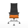 Piqueras y Crespo Chaise de Bureau Albacete XL Orange et Noir