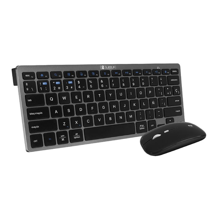 clavier et souris Subblim SUBKBC-OCO020 Noir Gris (2 Unités)
