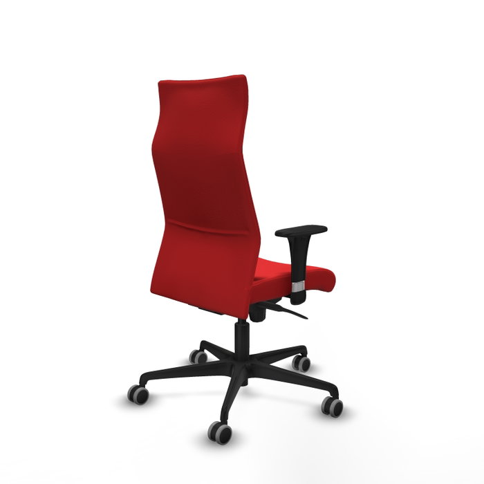 Piqueras Y Crespo Sillón Albacete Rouge avec mécanisme Synchro et accoudoirs 1D