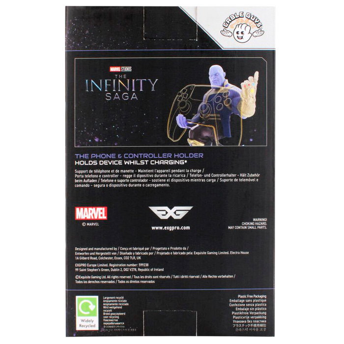 Exquisite Gaming Support de Charge Cable Guy avec Figurine Thanos Marvel 20 cm - Compatible PlayStation 5, Xbox Series, iPhone Exquisite Gaming Support de Charge Cable Guy avec Figurine Thanos Marvel 20 cm - Compatible PlayStation 5, Xbox Series, iPhone
