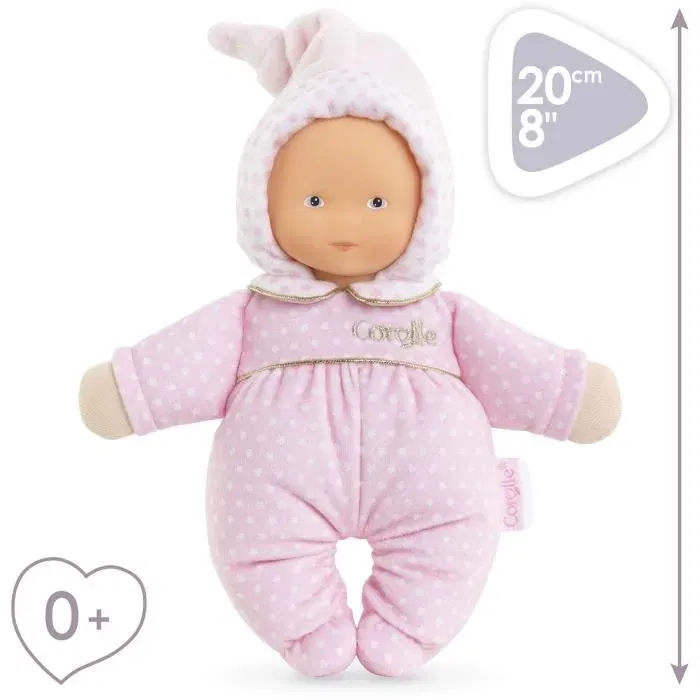 Corolle Doudou Babidoux Rêves d'Étoiles, Doudou 20 cm avec grelot, parfum vanille, visage vinyle, dès la naissance