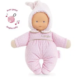 Corolle Doudou Babidoux Rêves d'Étoiles, Doudou 20 cm avec grelot, parfum vanille, visage vinyle, dès la naissance