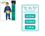 Disfraz - Costume de Super-Héros pour Bébé Garçon 12-24 Mois - avec Combinaison et Cape - Multicolore - Polyester