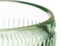 Giftdecor Porte-bougie Cercle Rayé Petit Vert Cristal 7x7x7 cm (Set de 12)