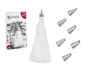 Kinvara Manga Pastelère 7 Bocas Blanc Plastique avec Douilles 14x3.5x7 cm (Set de 12)
