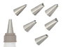 Kinvara Manga Pastelère 7 Bocas Blanc Plastique avec Douilles 14x3.5x7 cm (Set de 12)