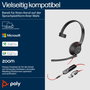 HP Blackwire 5210 Casque Monaural Noir avec Prise 3,5 mm et Adaptateur USB-C/A