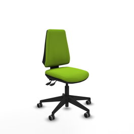 PIQUERAS Y CRESPO Chaise de bureau Elche Asynchrone, Cuir écologique Vert pistache, sans accoudoirs