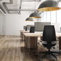 PIQUERAS Y CRESPO Chaise de bureau Elche Asynchrone, Cuir écologique Vert pistache, sans accoudoirs