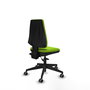 PIQUERAS Y CRESPO Chaise de bureau Elche Asynchrone, Cuir écologique Vert pistache, sans accoudoirs