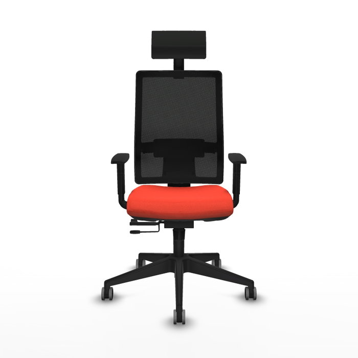 Piqueras y Crespo Chaise de Bureau Horna Orange Foncé avec Appui-tête