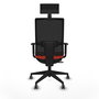 Piqueras y Crespo Chaise de Bureau Horna Orange Foncé avec Appui-tête
