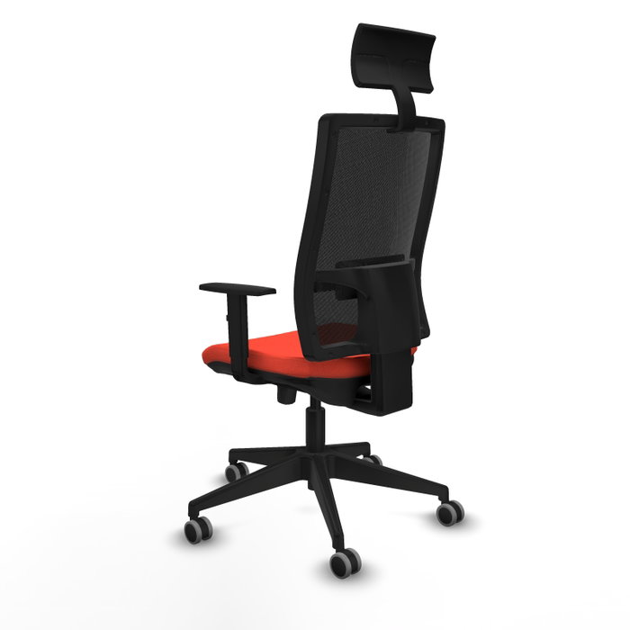 Piqueras y Crespo Chaise de Bureau Horna Orange Foncé avec Appui-tête