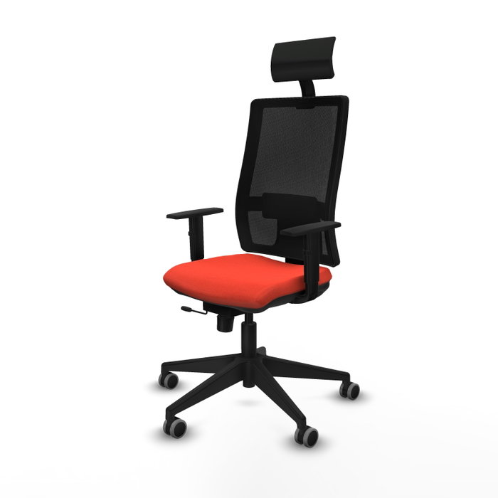 Piqueras y Crespo Chaise de Bureau Horna Orange Foncé avec Appui-tête