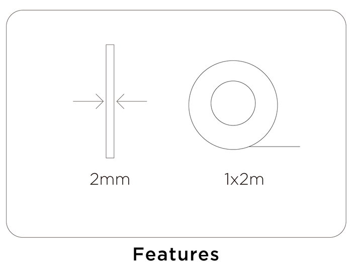 Innspiro Rouleau de mousse EVA jaune clair 100x200 cm x 2 mm