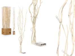 GIFTDECOR Ramillete de tiges naturelles avec 30 LEDS, 90 cm