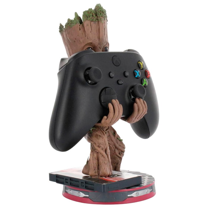 EXQUISITE GAMING Support de câble figure Groot Smiley des Gardiens de la Galaxie Marvel, 20 cm de hauteur