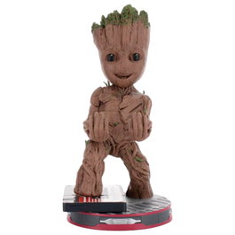 EXQUISITE GAMING Support de câble figure Groot Smiley des Gardiens de la Galaxie Marvel, 20 cm de hauteur