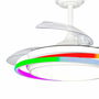 Ventilateur de Plafond CristalRecord ANTILA MINI RGB WH RETRAC Blanc