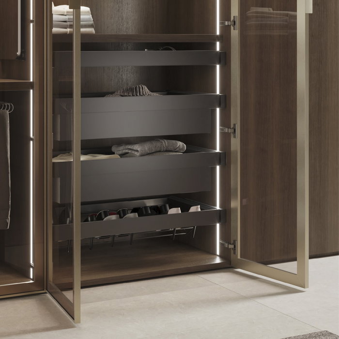 Emuca Ensemble de 2 Entretoise latérale pour le cadre Quartz, Plastique, Titane