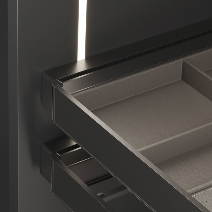 Emuca Ensemble de 2 Entretoise latérale pour le cadre Quartz, Plastique, Titane