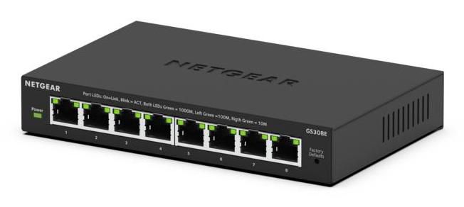 Netgear - Commutateur réseau Gigabit 8 ports, VLAN, design silencieux sans ventilateur, alimentation 12V/1.5A, montage bureau/rack Netgear - Commutateur réseau Gigabit 8 ports, VLAN, design silencieux sans ventilateur, alimentation 12V/1.5A, montage bureau/rack
