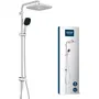 GROHE Vitalio Comfort 250 (26986001) - Colonne de douche murale chromée 104 cm avec inverseur manuel, tête de douche Pluie/SmartRain 25 cm et pommeau Pluie/Stimulant 11 cm