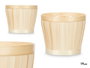Ibergarden Cache-pot rond bambou naturel 19x16 cm (Set de 24)
