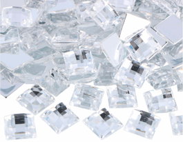 Innspiro Gemas acryliques carrées transparentes 16x16mm, 500 unités