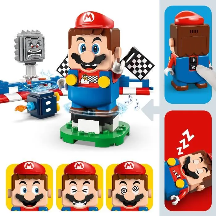 LEGO Mario Kart 72043 Mario Interactif et Kart Standard - Set de construction et jouet interactif pour enfants à partir de 7 ans avec figurines et kart dérapant