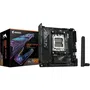 Gigabyte Carte mère B850I AORUS Pro - Mini-ITX AM5 Socket pour AMD Ryzen 7000/8000/9000, DDR5 8400MHz (OC), PCIe 5.0, 2x M.2, Wi-Fi 7, USB 3.2 Gen 2, 2.5Gb LAN