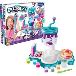 Crazart Lexibook Studio Cra-Z-Slimy Étincelant - Kit pour Fabriquer du Slime avec Mélange de Couleurs et Effets