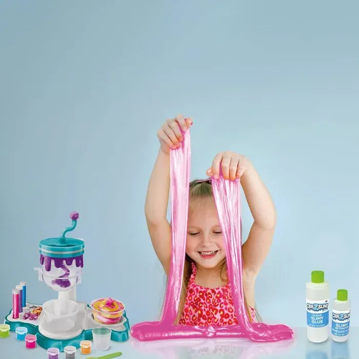 Crazart Lexibook Studio Cra-Z-Slimy Étincelant - Kit pour Fabriquer du Slime avec Mélange de Couleurs et Effets