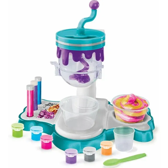 Crazart Lexibook Studio Cra-Z-Slimy Étincelant - Kit pour Fabriquer du Slime avec Mélange de Couleurs et Effets