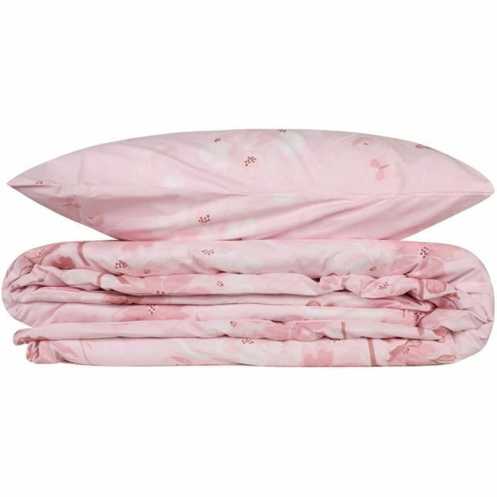 BigBuy Home Parure de couette King size 3 pièces Rose, saumon et blanc en 100% coton renforcé BigBuy Home Parure de couette King size 3 pièces Rose, saumon et blanc en 100% coton renforcé