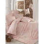 BigBuy Home Parure de couette King size 3 pièces Rose, saumon et blanc en 100% coton renforcé