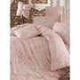BigBuy Home Parure de couette King size 3 pièces Rose, saumon et blanc en 100% coton renforcé