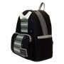 LOUNGEFLY Mochila mini sac à dos Lydia Deetz Beetlejuice 2, 26 cm, en simili cuir vegan, compartiments à fermeture, bretelles réglables
