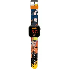 Kids Licensing Montre LED Naruto 2 pour Enfants à Partir de 4 ans avec Affichage Heure, Date et Fonds d'Écran Variables - CR2032 Fournie